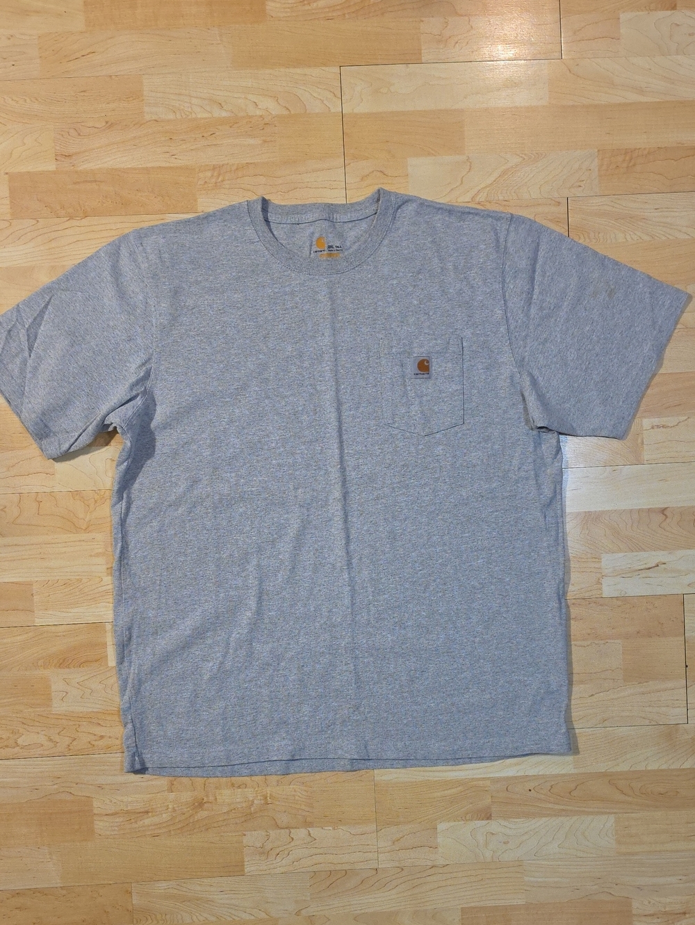 Men's Carhartt Original Fit Pocket Gray T - Shirt Size 2XL Tall 2X Pre-owned
